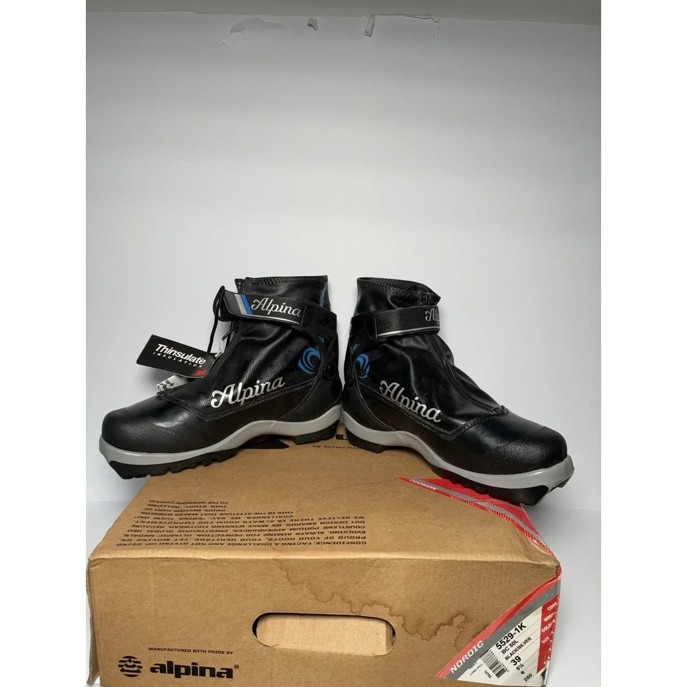 Alpina BC 50L Backcountry Nordic Cross Country Ski‎ Boots Black Size EU 39 US 6
